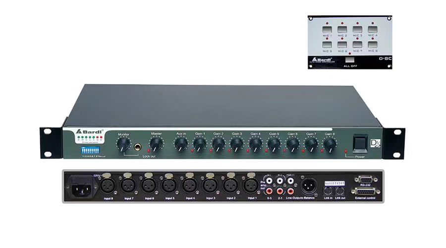 8-channel automatic mixer